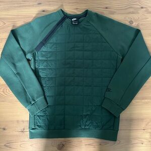 Nike Tech Pack Quilted Crew Green Sweatshirt